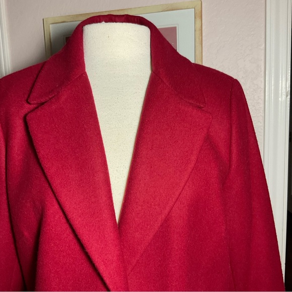 NWT SAM EDELMAN DEEP RED COAT. SIZE LARGE. $220 - Picture 3 of 9